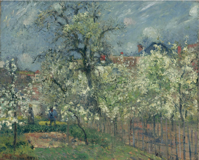 毕沙罗（Camille Pissarro）高清作品-春天的果园（197）