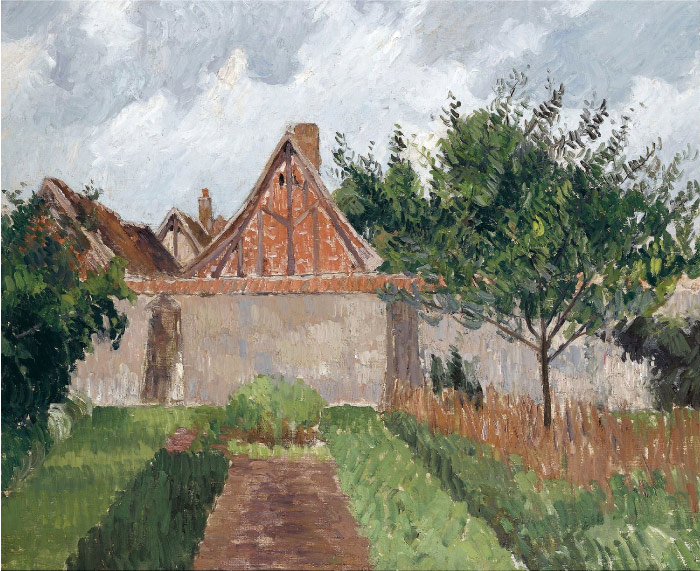 毕沙罗（Camille Pissarro）高清作品-Garden at Eragny (study)