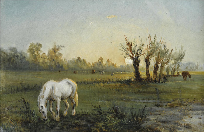 毕沙罗（Camille Pissarro）高清作品-放马（201）