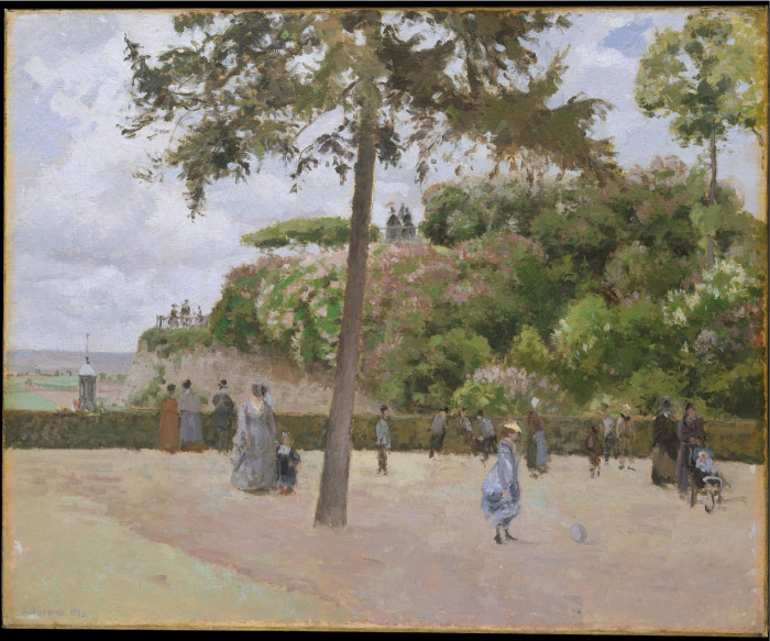 毕沙罗（Camille Pissarro）高清作品-公园散步（042）