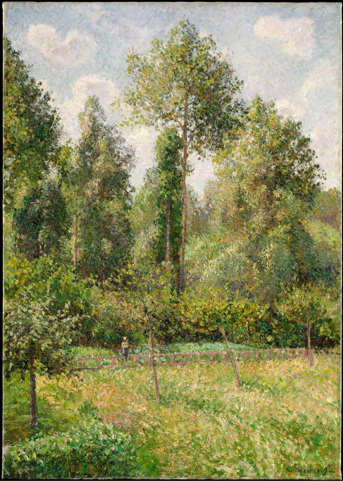 毕沙罗（Camille Pissarro）高清作品-伊拉格尼的白杨树林