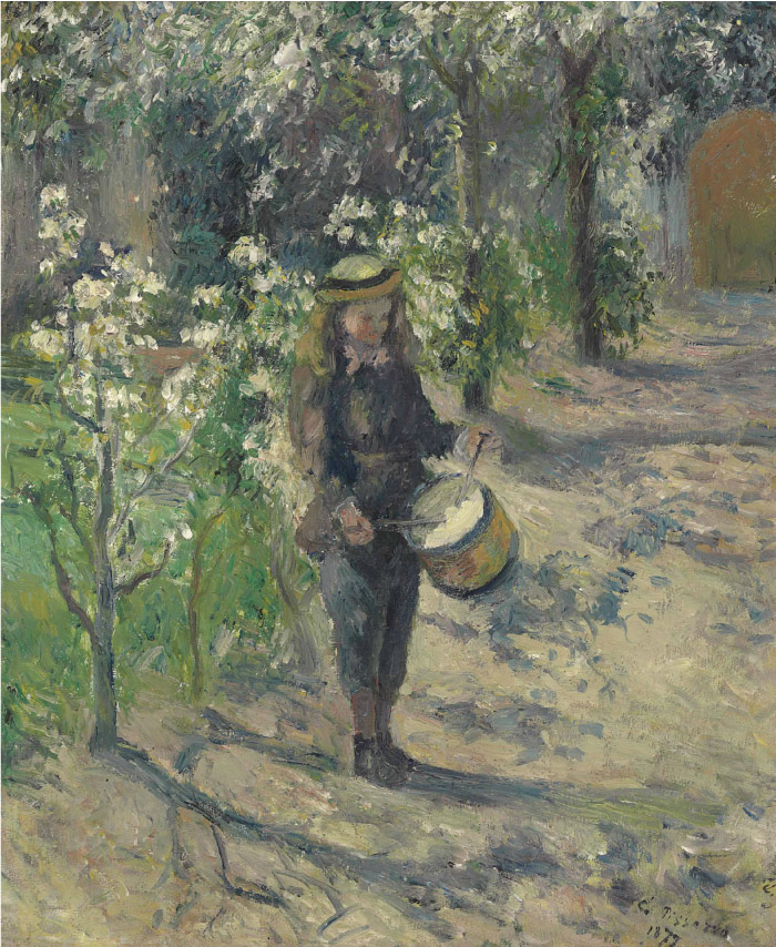 毕沙罗（Camille Pissarro）高清作品-击鼓（079）