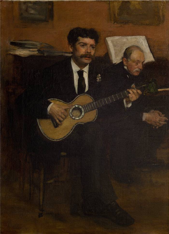 埃德加·德加（Edgar Degas）高清作品-Laŭrenco Paganoj kaj Auguste de gaso, 1871