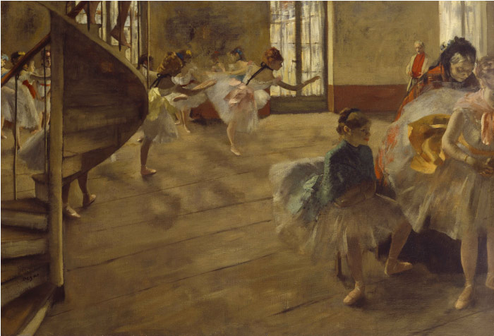 埃德加·德加（Edgar Degas）高清作品-排练，1874年