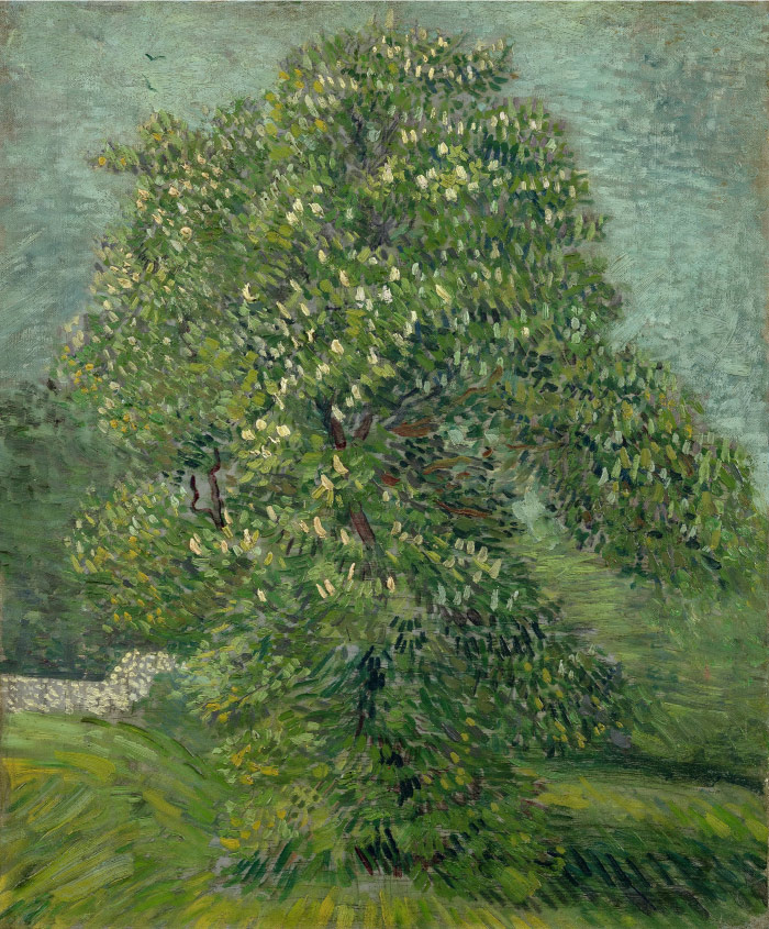 梵高(Vincent van Gogh)高清作品 –Chestnut Tree in Blossom