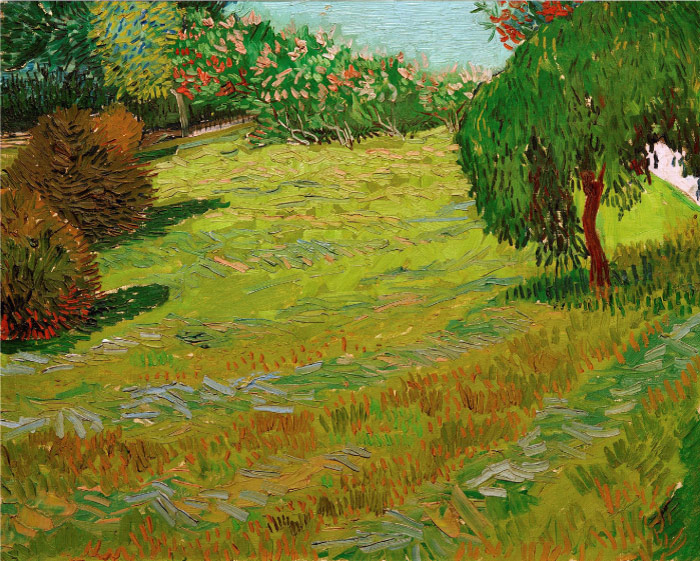 梵高（Vincent van Gogh）高清作品 –Sunny Lawn in a Public Park