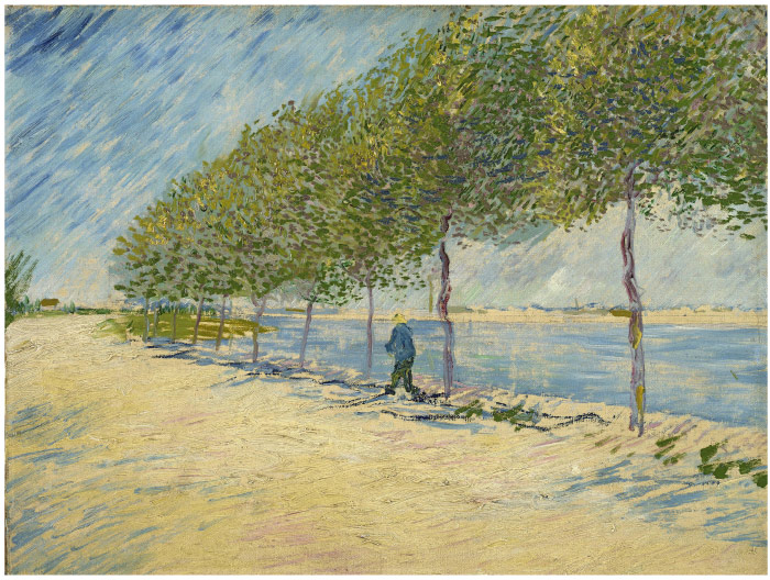 梵高(Vincent van Gogh)高清作品 –By the Seine 1887