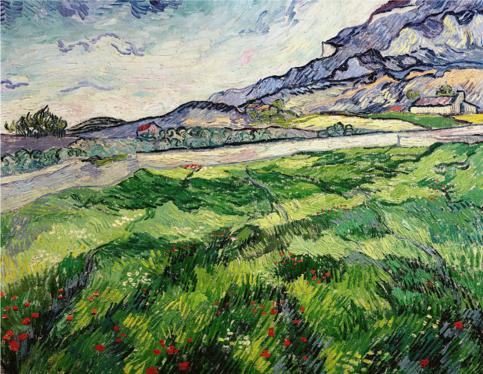 梵高（Vincent van Gogh）高清作品 –绿色麦田 Green Wheat Field
