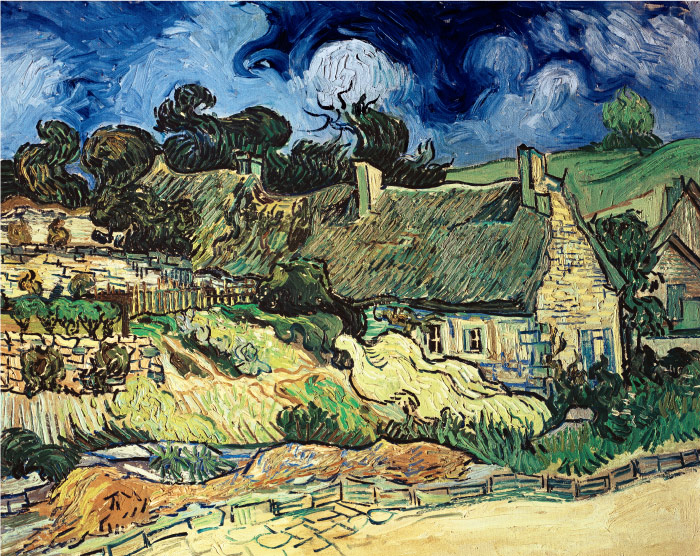 梵高（Vincent van Gogh）高清作品 –Auvers的房屋 Häuser in Auvers