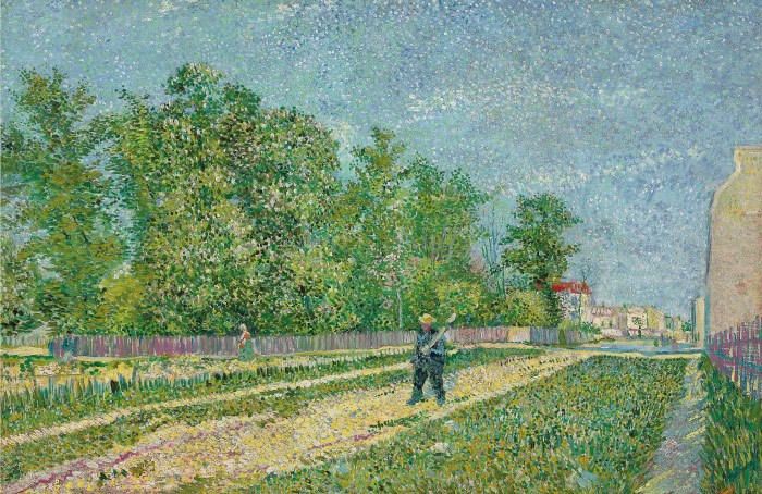 梵高（Vincent van Gogh）高清作品 –巴黎郊区男子 Man with Spade in a Suburb of Paris
