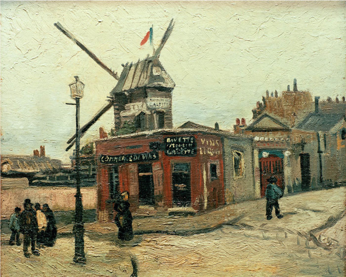 梵高（Vincent van Gogh）高清作品 –Galette磨坊 Le Moulin de la Galette
