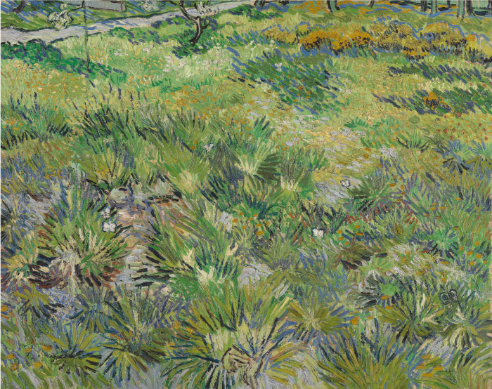 梵高(Vincent van Gogh)高清作品 –蝴蝶长草 Long Grass with Butterflies1890