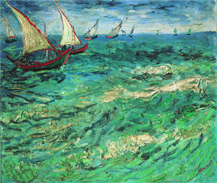 梵高(Vincent van Gogh)高清作品 –帆船 Sailing boats