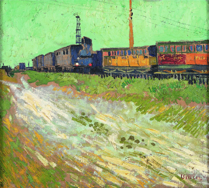 梵高(Vincent van Gogh)高清作品 –铁路车辆 Railway Carriages