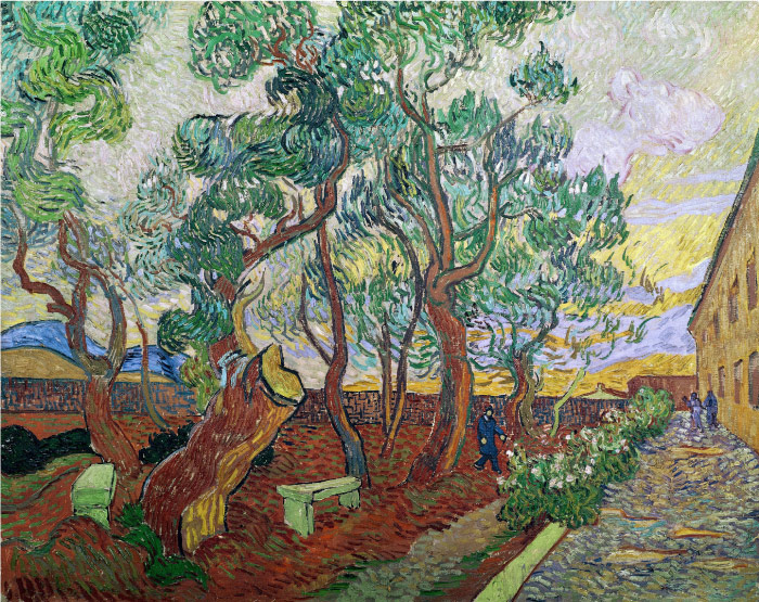 梵高(Vincent van Gogh)高清作品 –圣保罗医院花园 The Garden of Saint Paul Hospital4