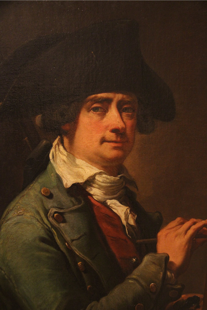 加埃塔诺·甘多菲(Gaetano Gandolfi)高清作品-自画像, Autoritratto, (1780)