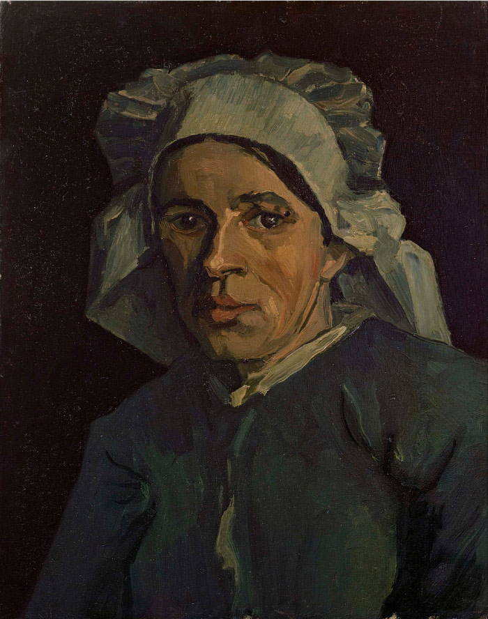 梵高（Vincent van Gogh）高清人物-女人的头 Head of a woman (November 1884   January 1885)