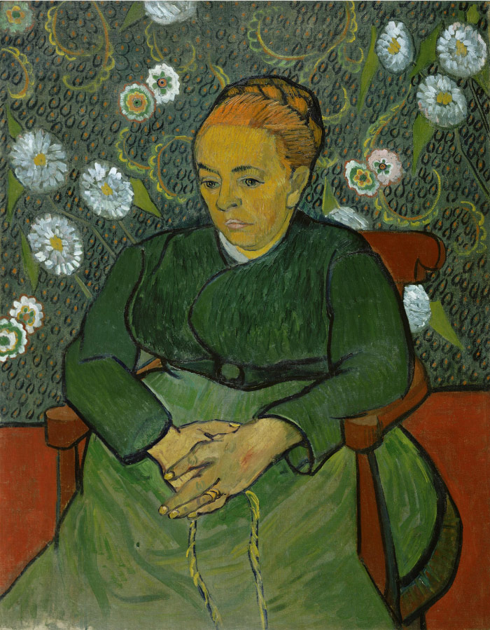梵高（Vincent van Gogh）高清人物-鲁林夫人肖像 La berceuse (Portrait of Madame Roulin) (December 1888   January 188