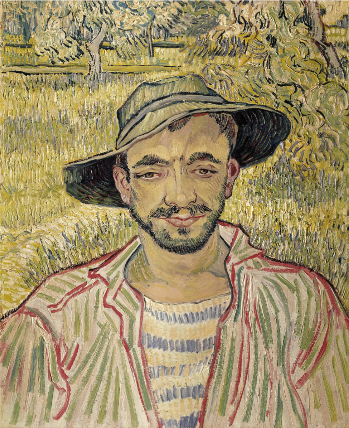 梵高（Vincent van Gogh）高清人物-一位年轻农民的肖像 Portrait of a Young Peasant