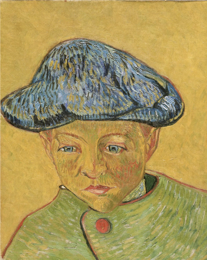 梵高（Vincent van Gogh）高清人物-卡米尔·鲁林肖像 Portrait of Camille Roulin