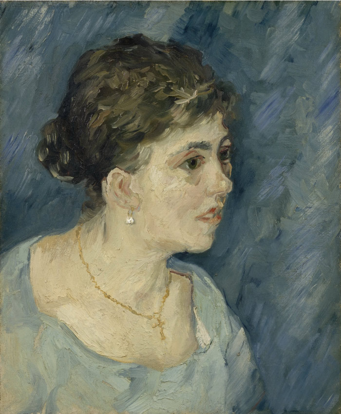 梵高（Vincent van Gogh）高清人物-蓝衣女子肖像 Portrait of Woman in Blue