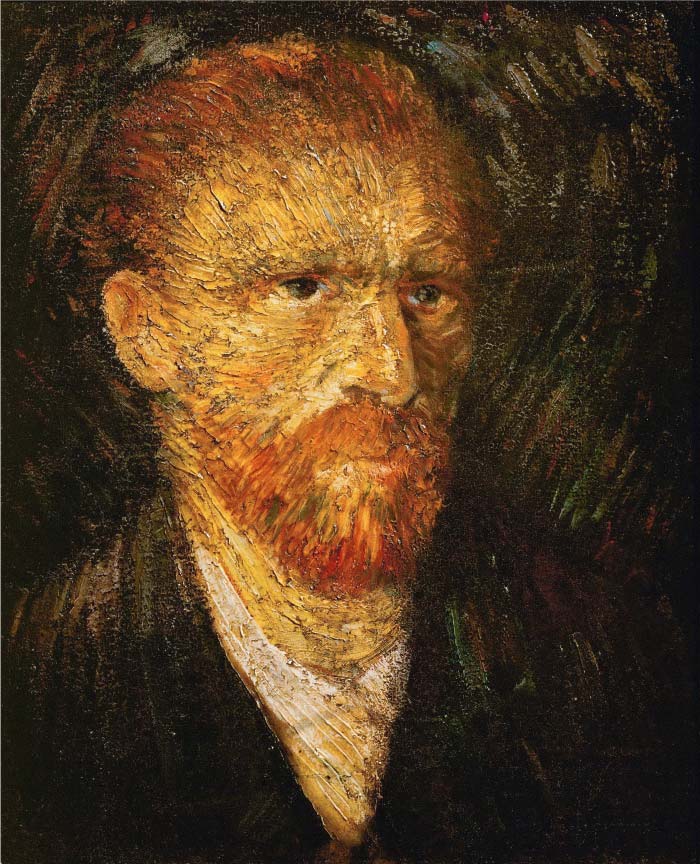 梵高（Vincent van Gogh）高清作品-自画像 Self portrait