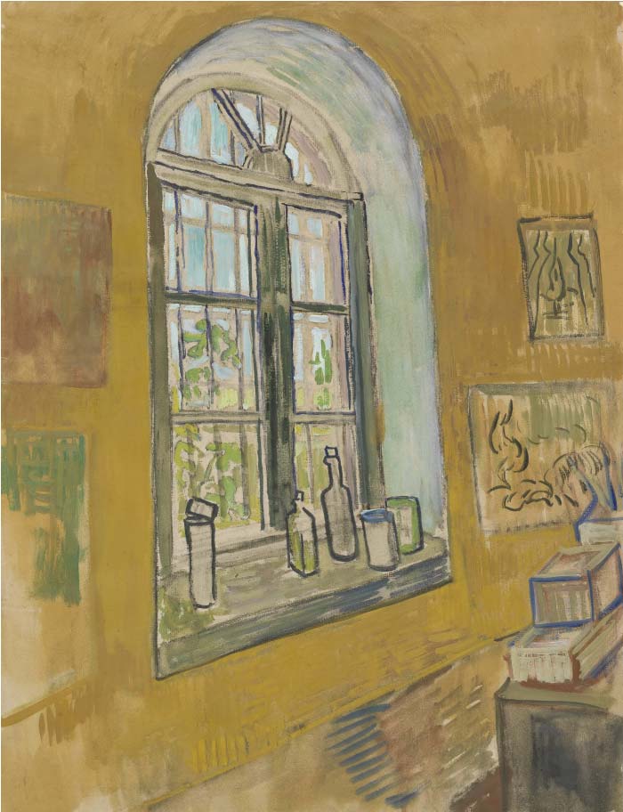 梵高（Vincent van Gogh）高清作品-工作室中的窗口 Window in the Studio