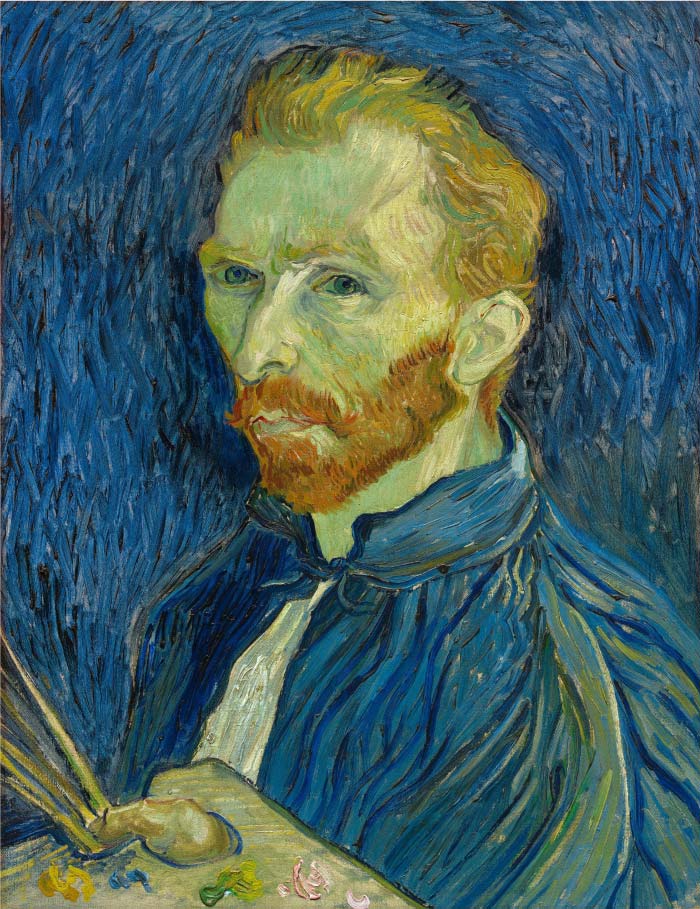 梵高（Vincent van Gogh）高清作品-自画像 Self Portrait 1889 1