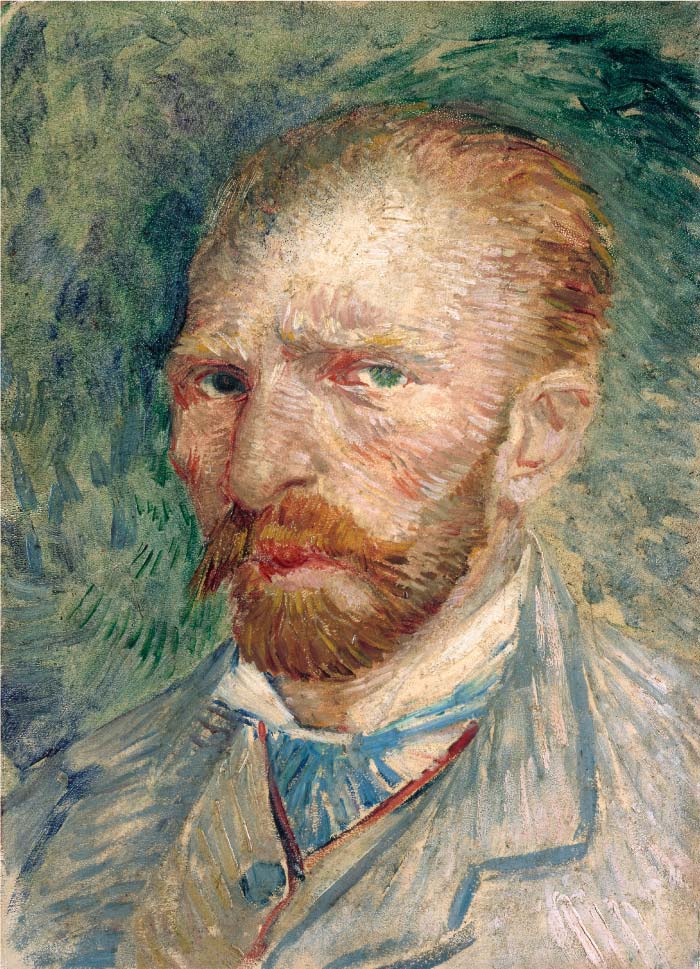 梵高（Vincent van Gogh）高清作品-自画像 Self portrait 1887
