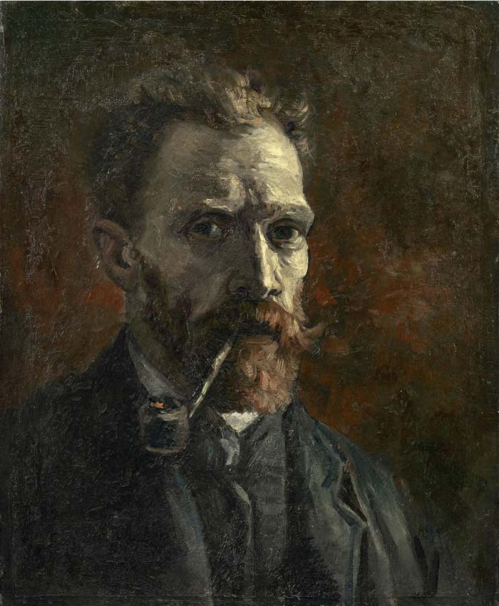 梵高（Vincent van Gogh）高清作品-自画像 Self Portrait1212