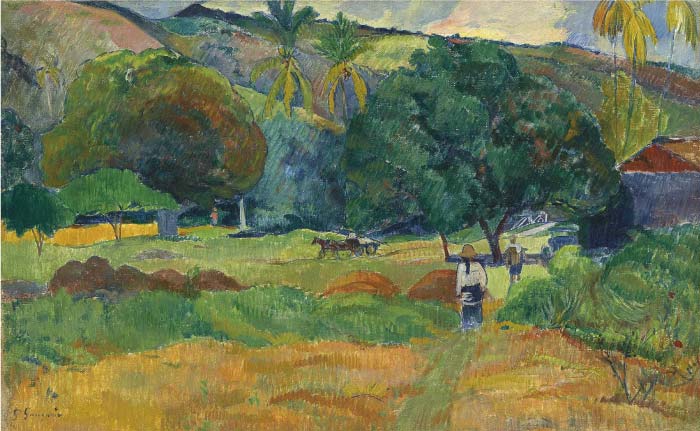 保罗·高更（Paul Gauguin）高清作品-勒瓦隆风景