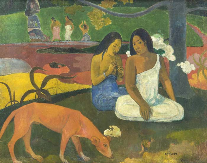保罗·高更（Paul Gauguin）高清作品-《两个女人》高更(6)