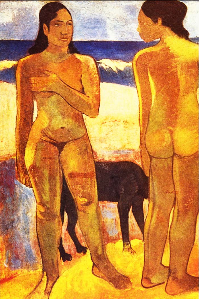 保罗·高更（Paul Gauguin）高清作品-站着的两人