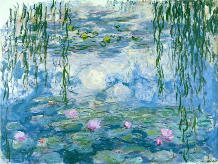 克洛德·莫奈（Claude Monet）高清作品- 睡莲 Water Lilies, 1916-1919