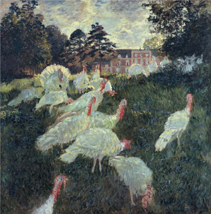 克洛德·莫奈（Claude Monet）高清作品- 草地上的火鸡群