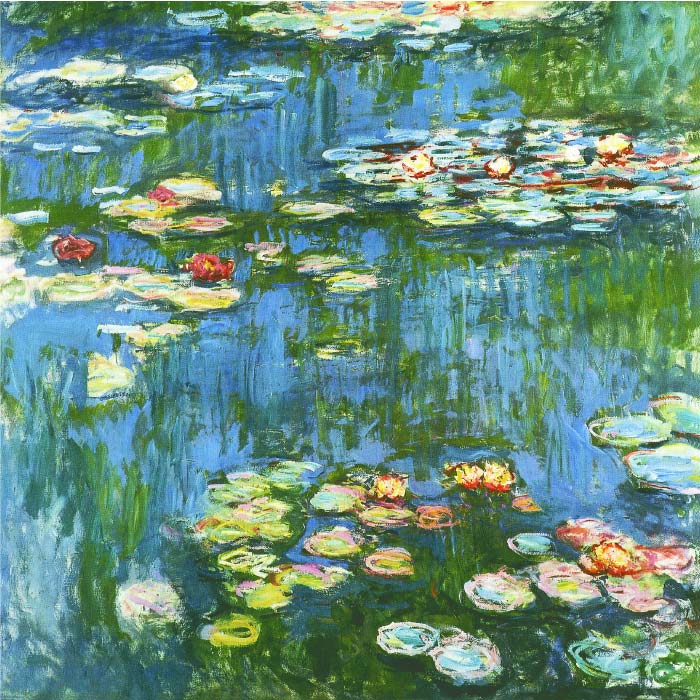 克洛德·莫奈（Claude Monet）高清作品-绿色睡莲-1