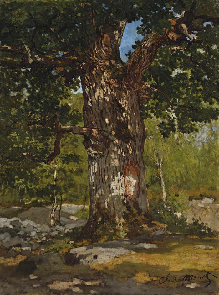 克洛德·莫奈（Claude Monet）高清作品-博德默橡树 The Bodmer Oak, 1865
