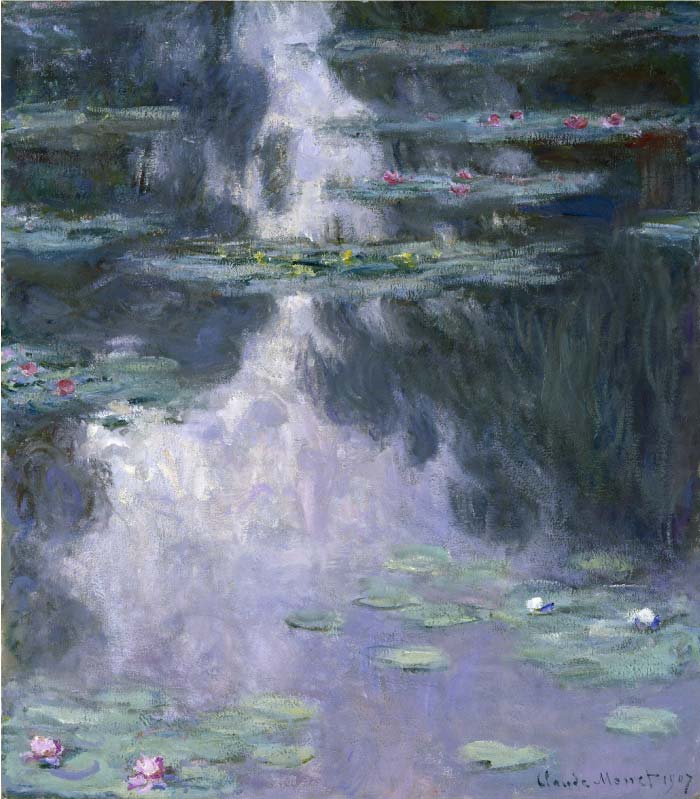 克洛德·莫奈(Claude Monet)高清作品-睡莲 Water Lilies (Nymphéas) 1907