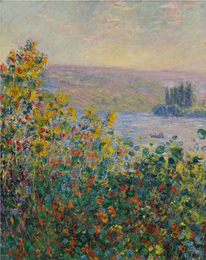 克洛德·莫奈（Claude Monet）高清作品-湖边的花