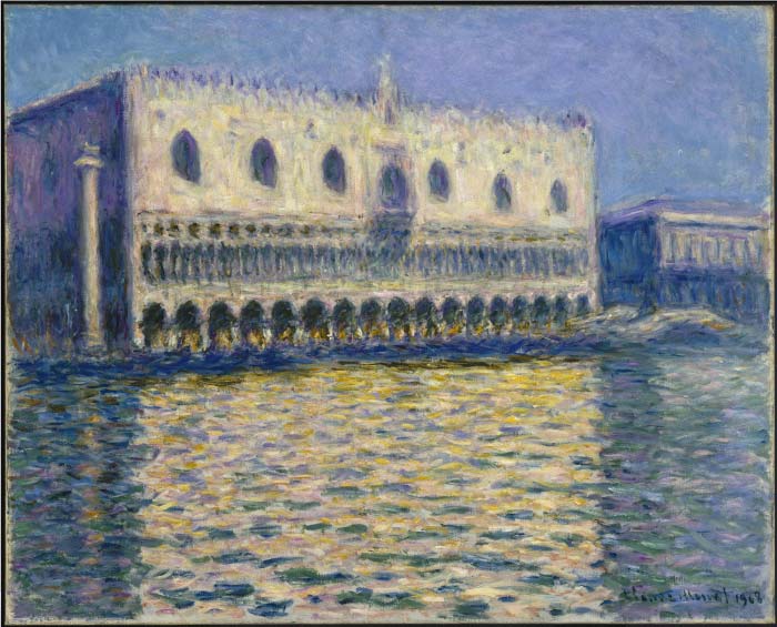 克洛德·莫奈（Claude Monet）高清作品-公爵宫 The Doges Palace (Le Palais ducal) 1908