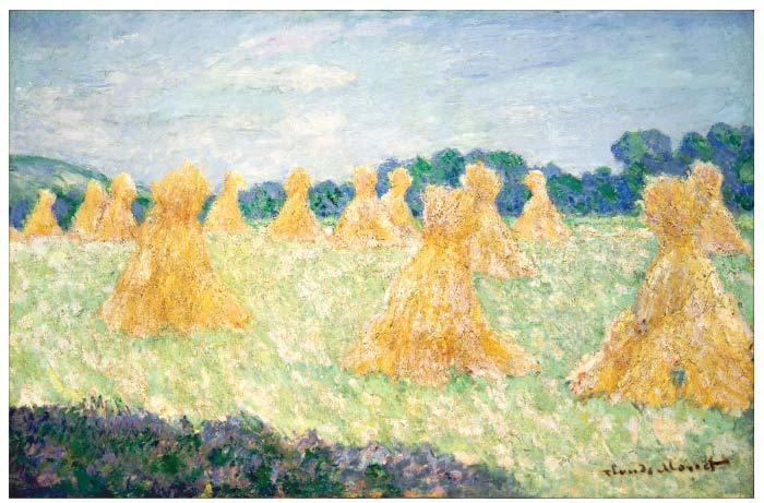 克洛德·莫奈(Claude Monet)高清作品- 吉维尼的年轻女子 The Young Ladies of Giverny, Sun Effect 1894