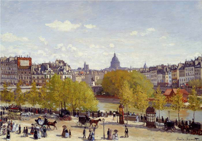克洛德·莫奈（Claude Monet）高清作品-卢浮宫码头 Quai du Louvre (1867)