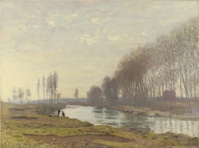 克洛德·莫奈（Claude Monet）高清作品-阿尔根特伊的塞纳河小支流 The Small Arm of the Seine at Argenteuil, 1872