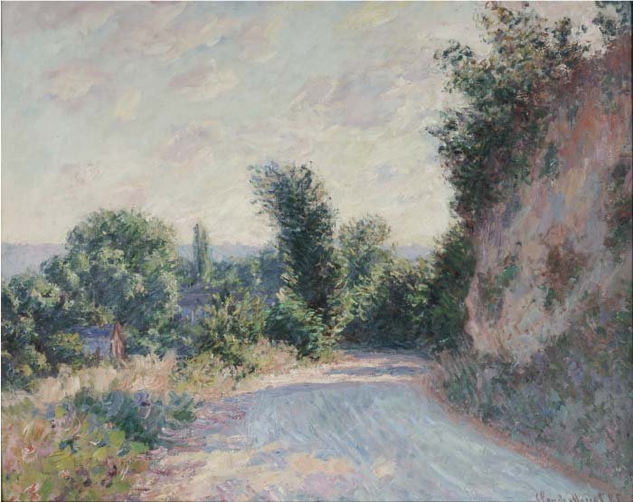 克洛德·莫奈（Claude Monet）高清作品-吉维尼附近的路 Road near Giverny, 1885