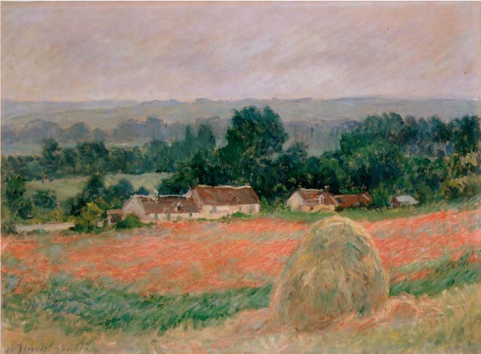 克洛德·莫奈（Claude Monet）高清作品-吉维尼的干草垛 Haystack at Giverny, 1886