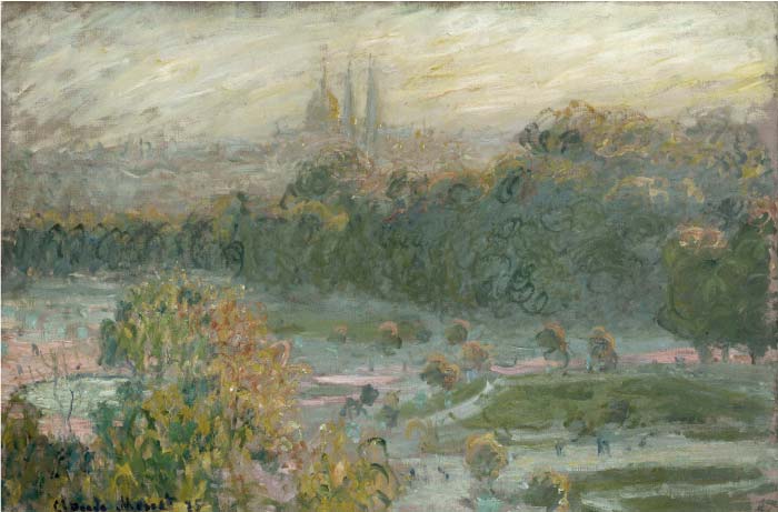 克洛德·莫奈(Claude Monet)高清作品-杜乐丽宫 The Tuileries. Study (1876)