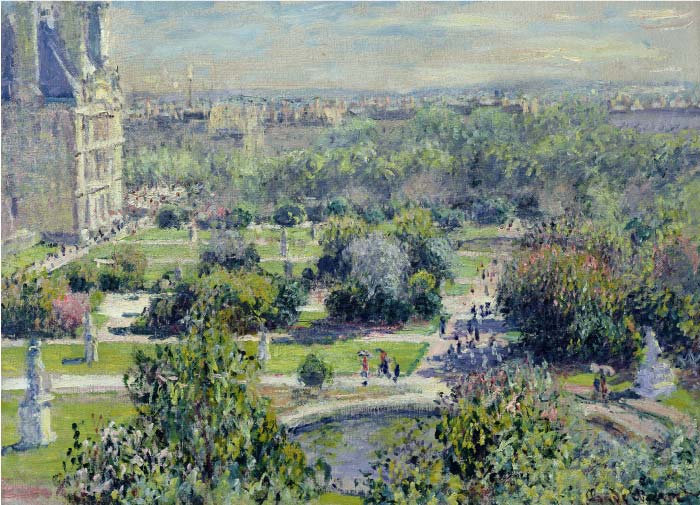 克洛德·莫奈(Claude Monet)高清作品-杜伊勒里宫 Les Tuileries, 1876