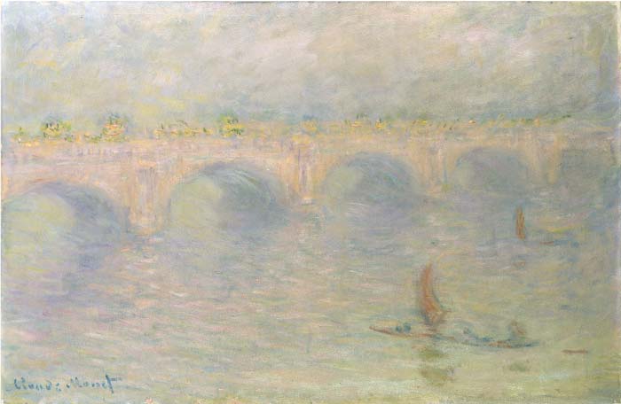 克洛德·莫奈(Claude Monet)高清作品-雾中的滑铁卢桥, 1899年