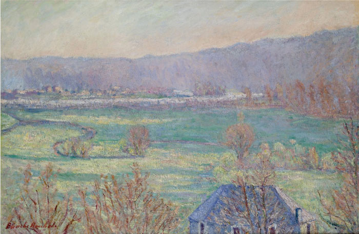 克洛德·莫奈（Claude Monet）高清作品- 吉维尼郊区的蓝屋
