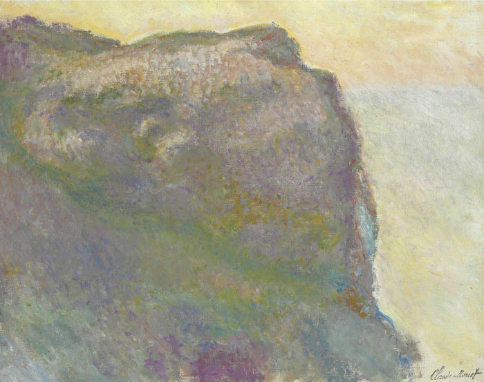 克洛德·莫奈（Claude Monet）高清作品-悬崖上的佩蒂特阿伊
